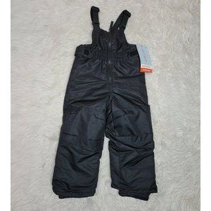 CAT & JACK Unisex Toddler Size 2T Snow Bibs Ski Outfit Adjustable Black NWT F